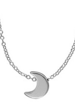 Boma CRESCENT MOON NECKLACE 18" SILVER