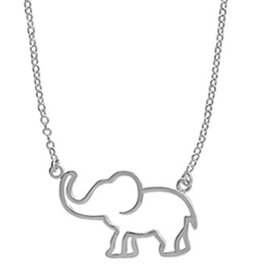 Boma ELEPHANT CUTOUT NECKLACE 18" SILVER