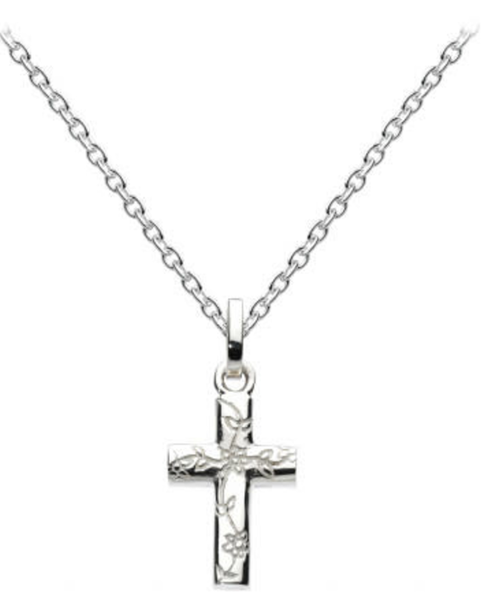 Kit Heath ENGRAVED CROSS NECKLACE - sterling silver