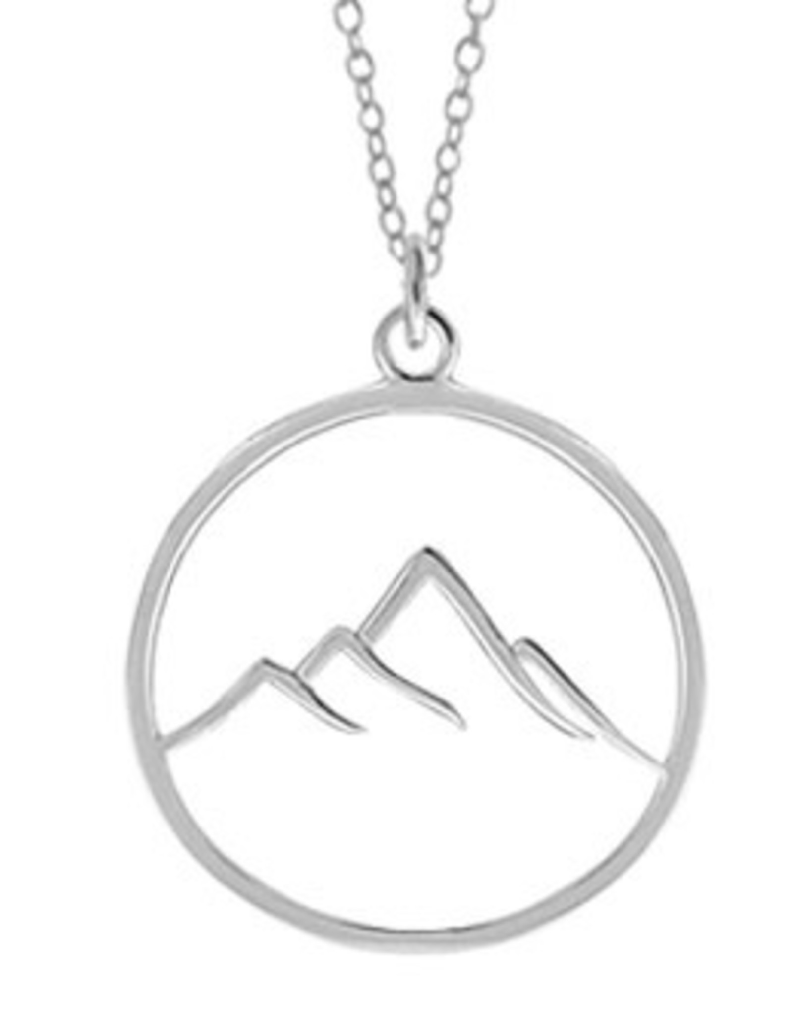 Boma MOUNTAIN CIRCLE NECKLACE 18" SILVER