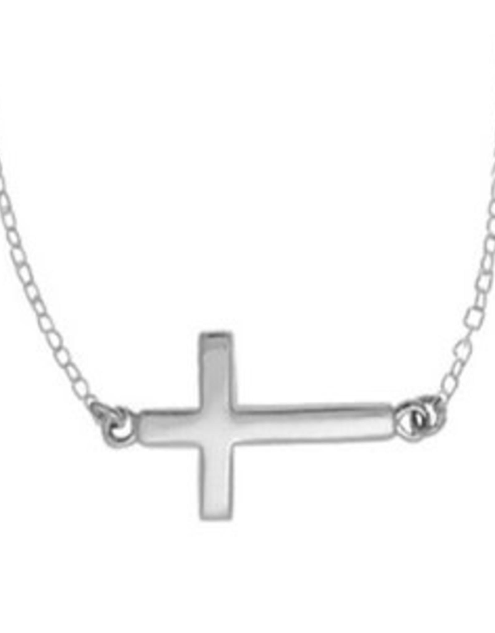 Boma CROSS NECKLACE 16"+2 SILVER