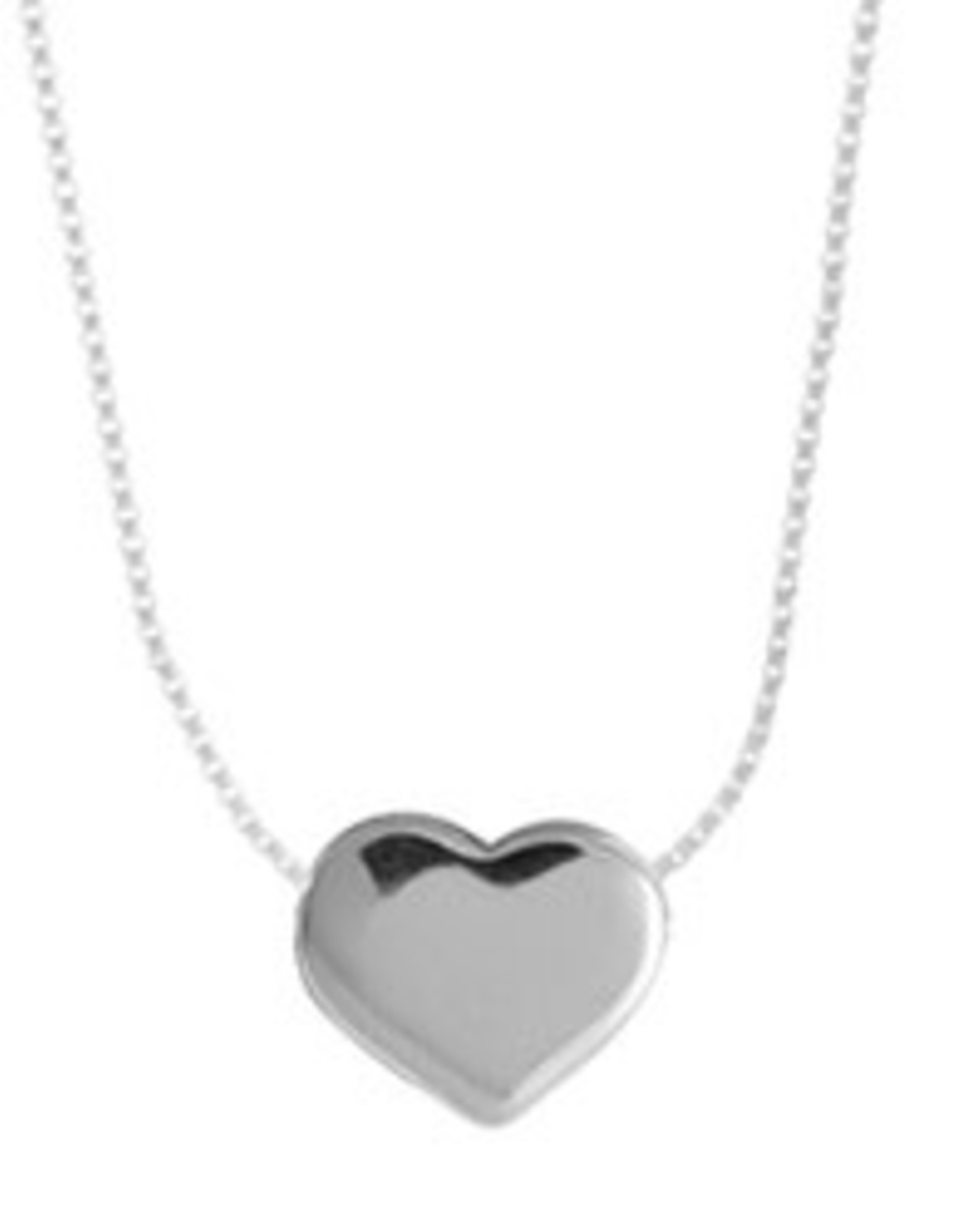 Boma HEART NECKLACE 18" SILVER