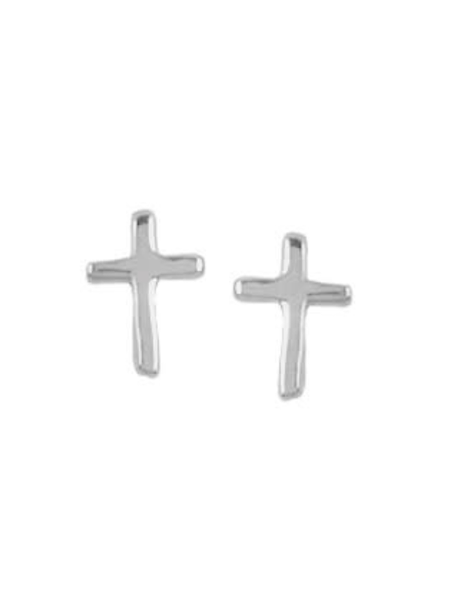 Boma CROSS STUD EARRING SILVER
