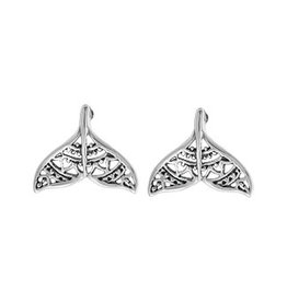 Boma WHALE TALE FILIGREE STUD EARRING SILVER