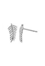 Boma LEAF STUD EARRING SILVER