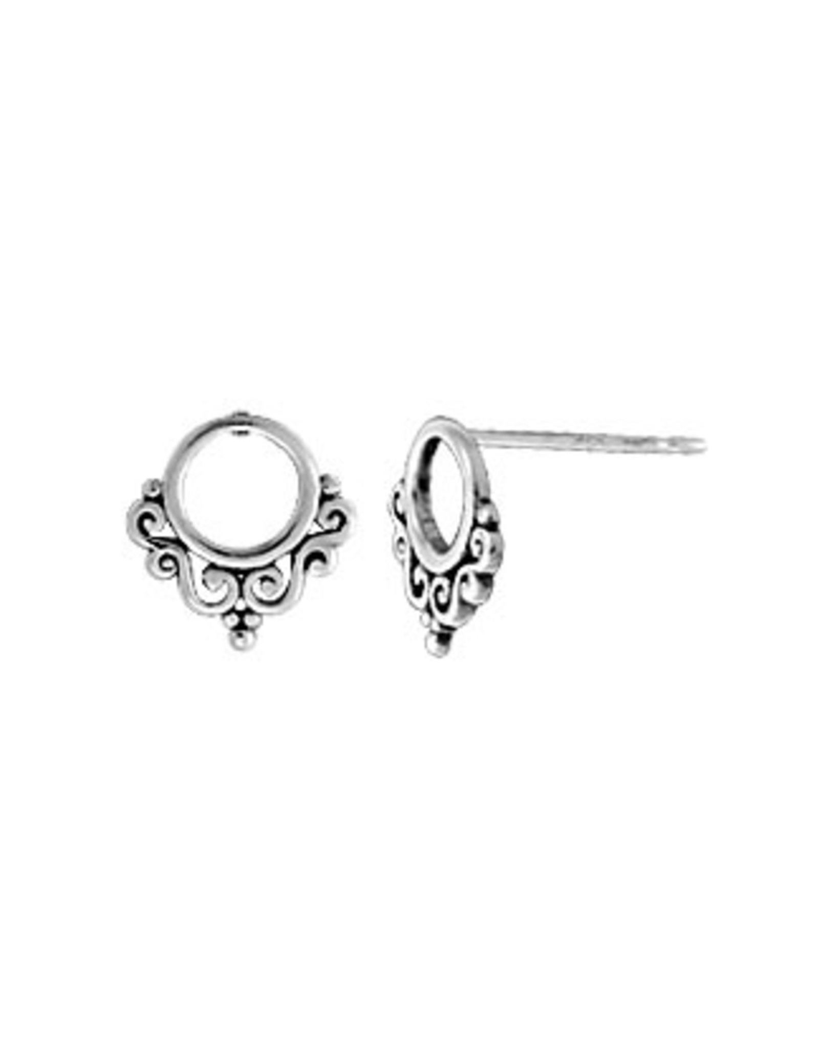 Boma FILIGREE STUD EARRING SILVER