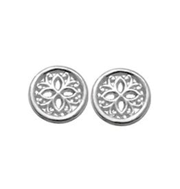 Boma FILIGREE ROUND STUD EARRING SILVER