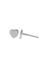 Boma HEART STUD EARRING SILVER