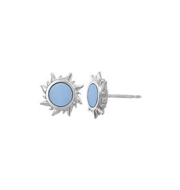 Boma SUN BLUE MOTHER OF PEARL STUD EARRING SILVER