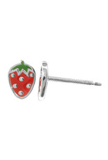 Boma STRAWBERRY ENAMEL STUD EARRING SILVER