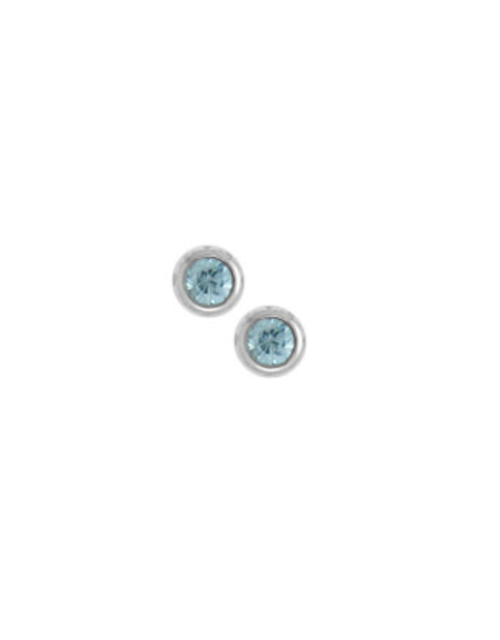 Boma AQUA CUBIC ZIRCONIA STUD EARRING SILVER