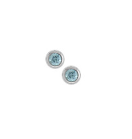 Boma AQUA CUBIC ZIRCONIA STUD EARRING SILVER