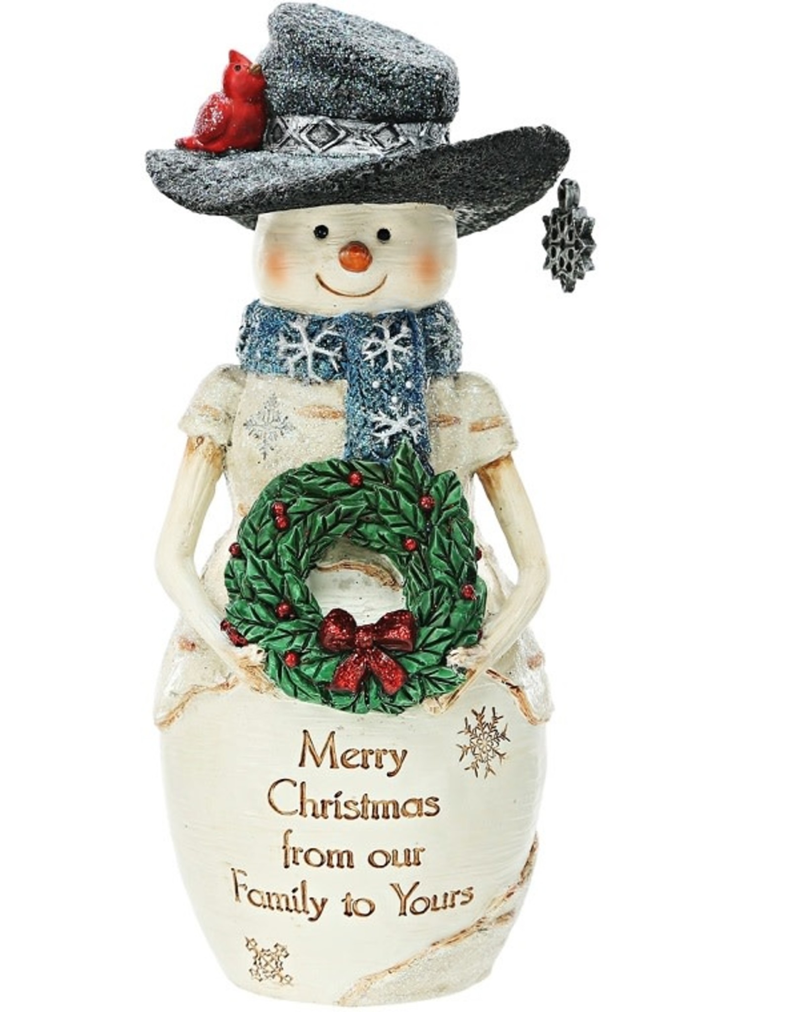 Pavilion Gift CHRISTMAS FAMILY SNOWMAN WITH WREATH