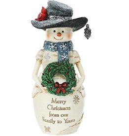 Pavilion Gift CHRISTMAS BIRCHHEARTS FAMILY SNOWMAN