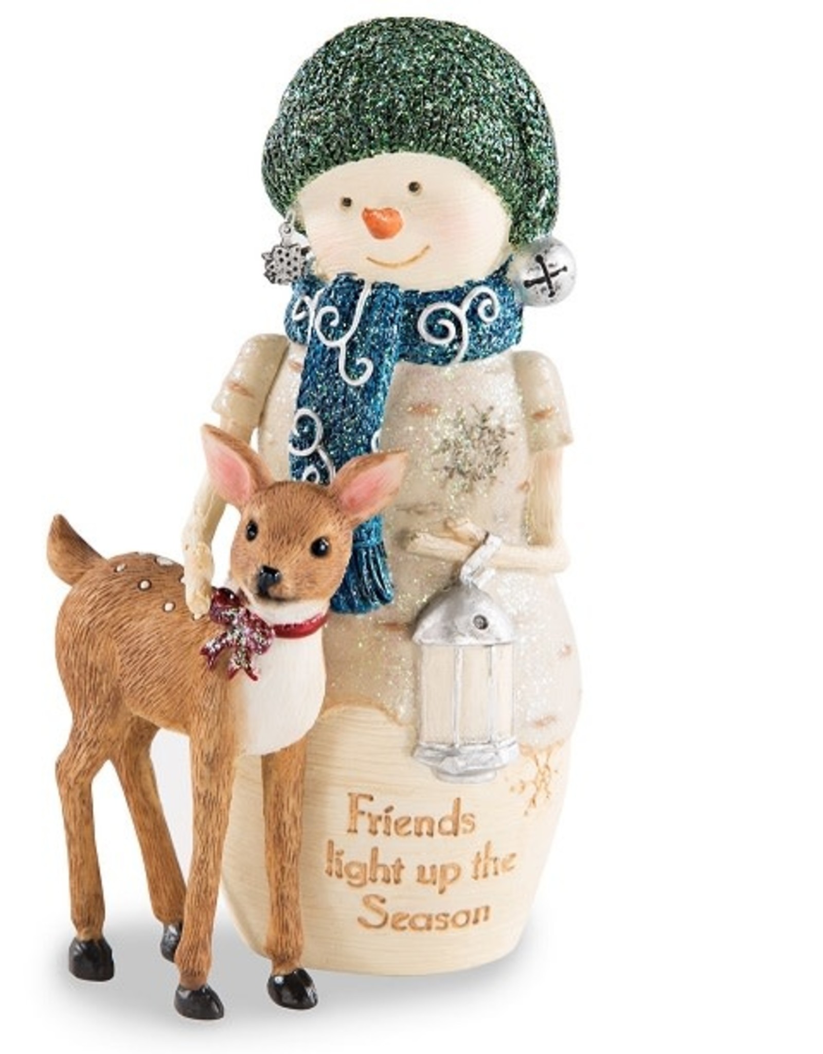 Pavilion Gift FRIENDS WITH DEER SNOWMAN
