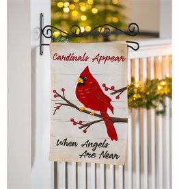 Evergreen WHEN ANGELS ARE NEAR LINEN GARDEN FLAG