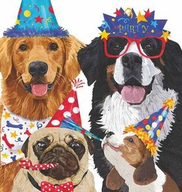 Paper Products Designs PARTY POOCHES BEVERAGE NAPKIN