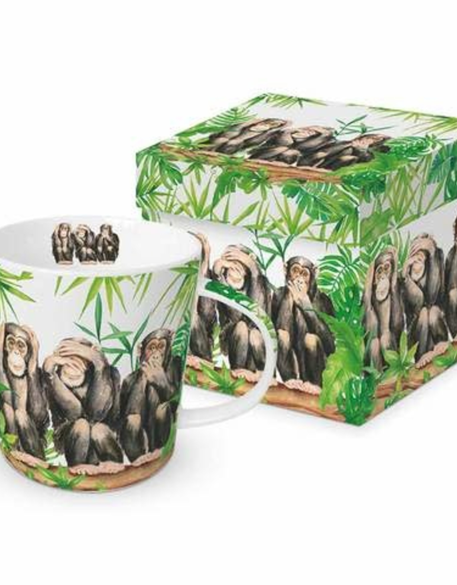 Paper Products Designs THREE APES MUG IN GIFT BOX