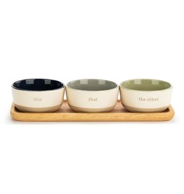 Demdaco SERVING BOWL DIP SET WITH TRAY