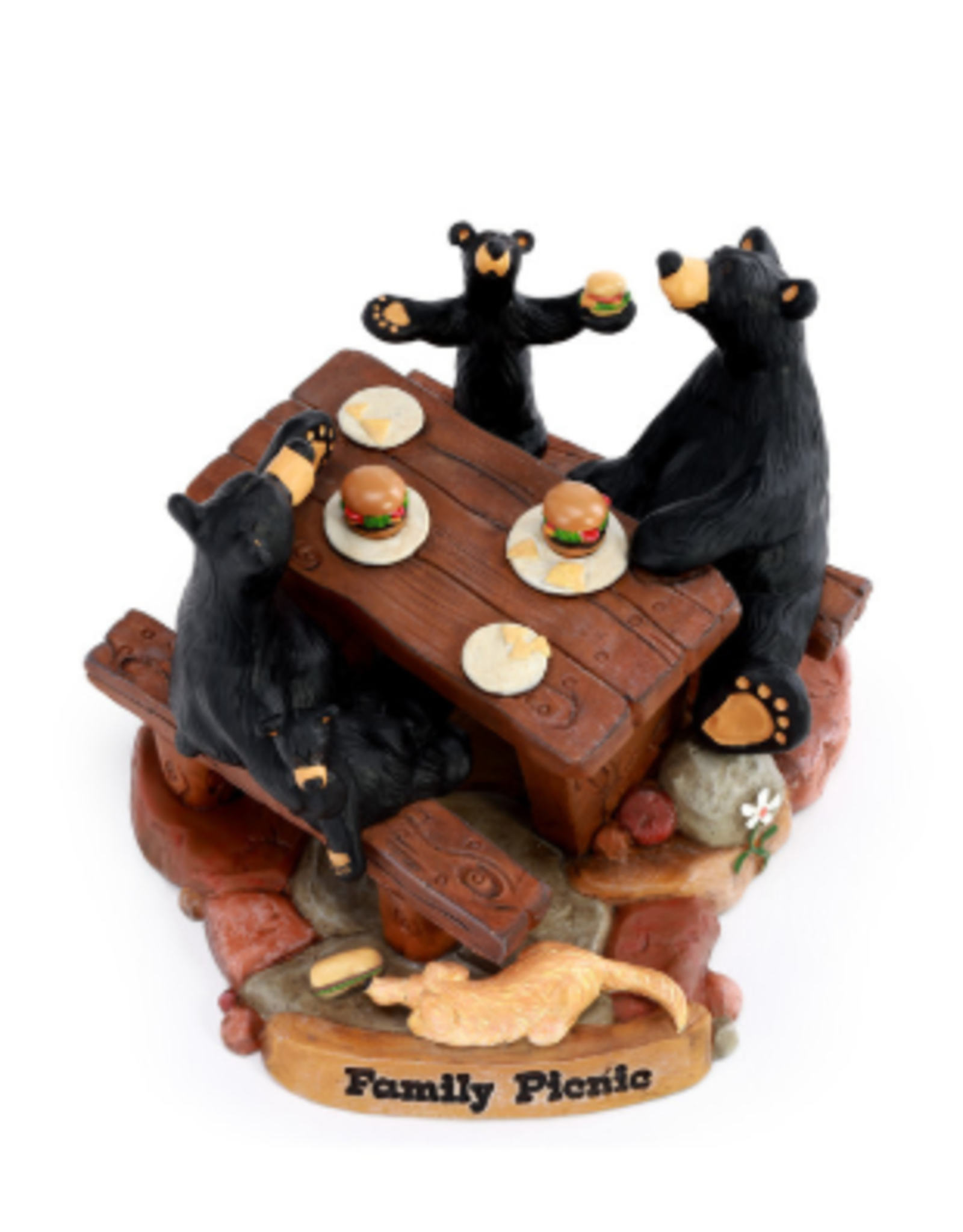 Demdaco FAMILY PICNIC BEAR FIGURINE