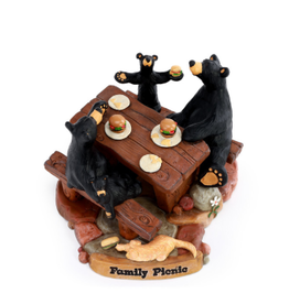 Demdaco FAMILY PICNIC BEAR FIGURINE