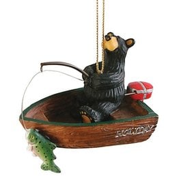 Demdaco FISHERBEAR BOAT ORNAMENT