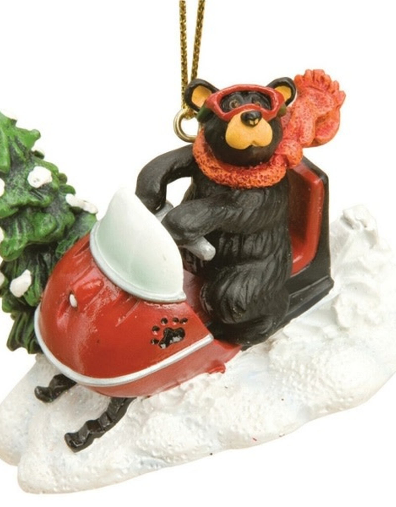 Demdaco SNOWMOBILE BEAR ORNAMENT