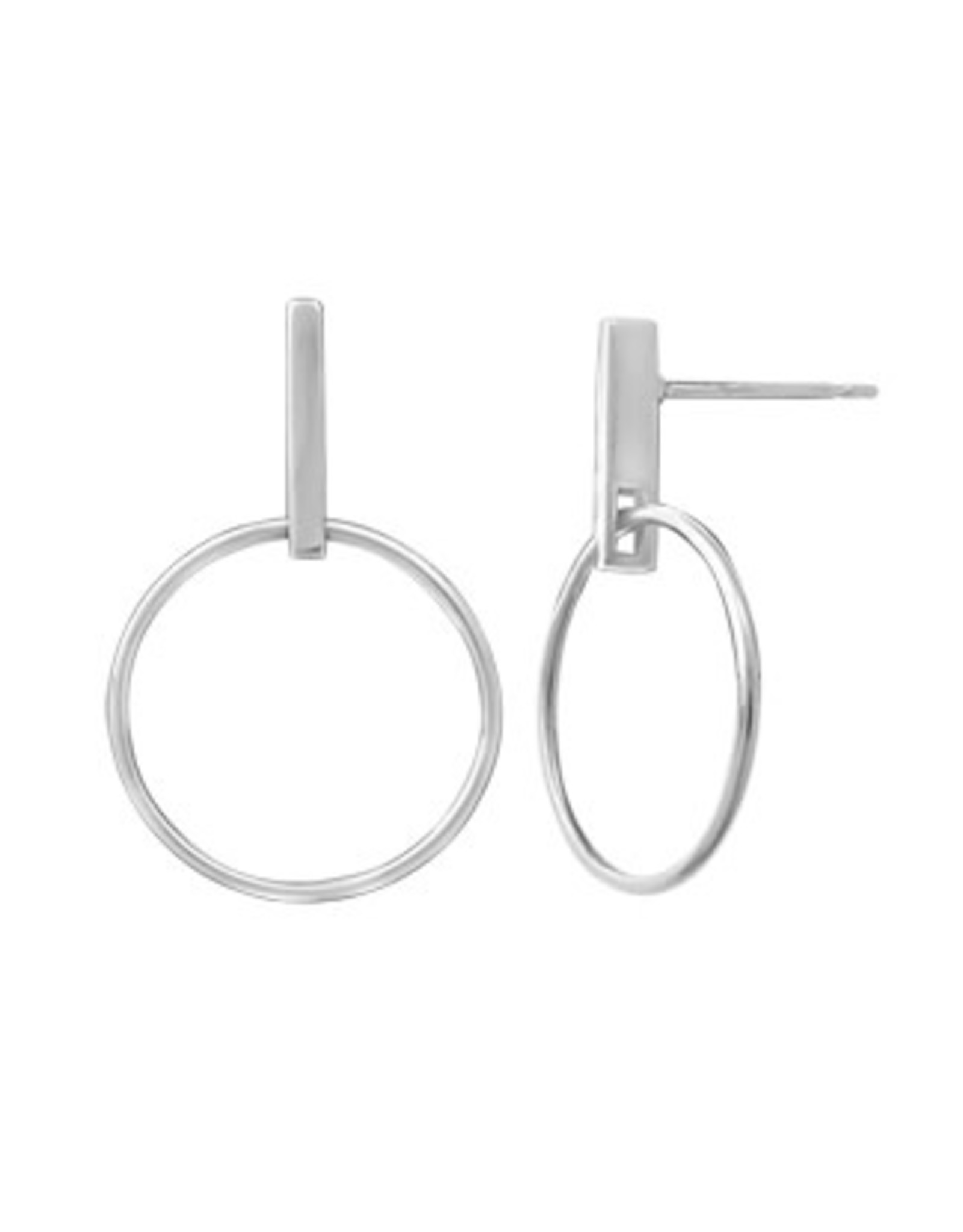 Boma BAR CIRLE POST EARRING