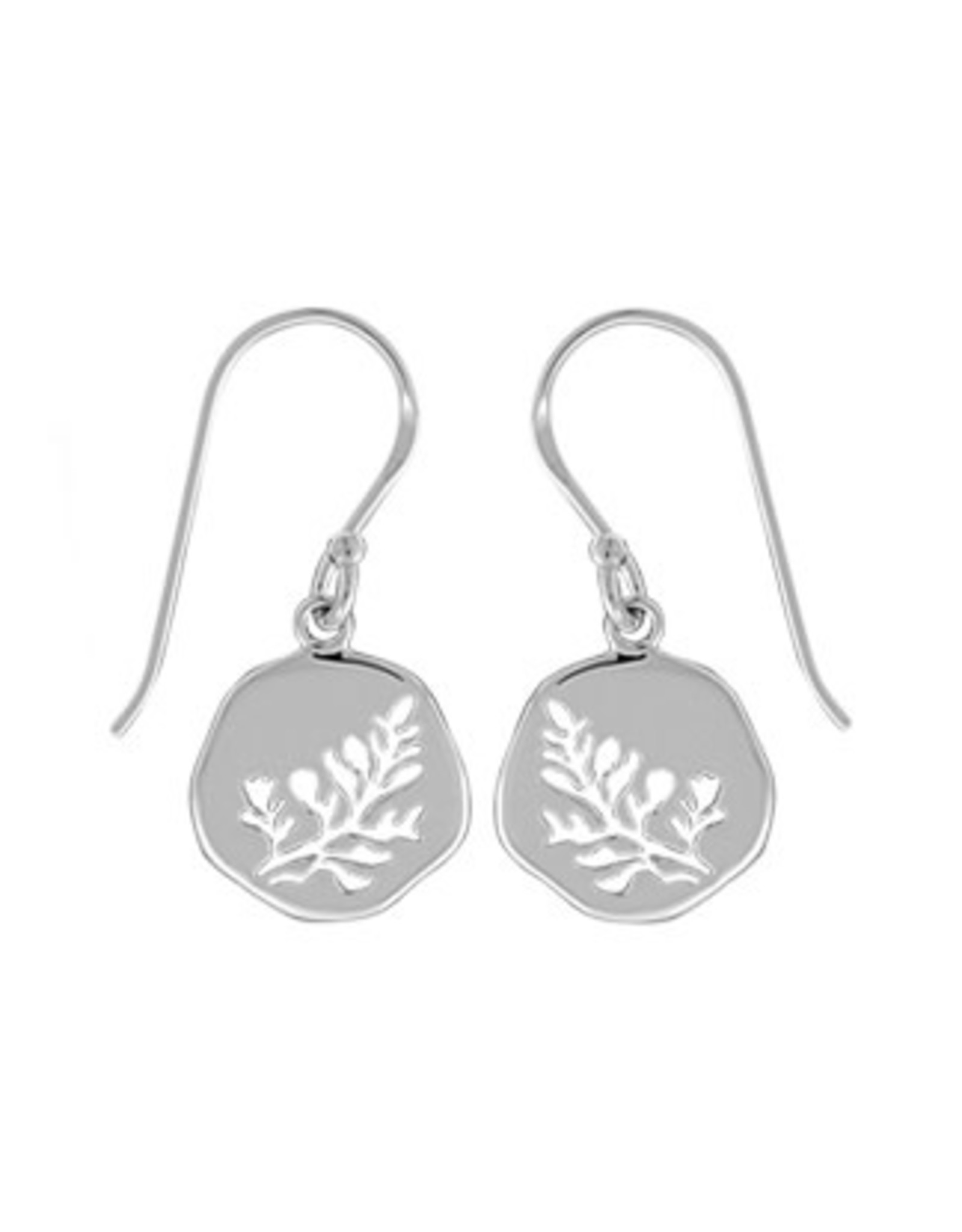 Boma FERN CUTOUT FISHHOOK EARRING SILVER