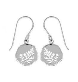 Boma FERN CUTOUT FISHHOOK EARRING SILVER