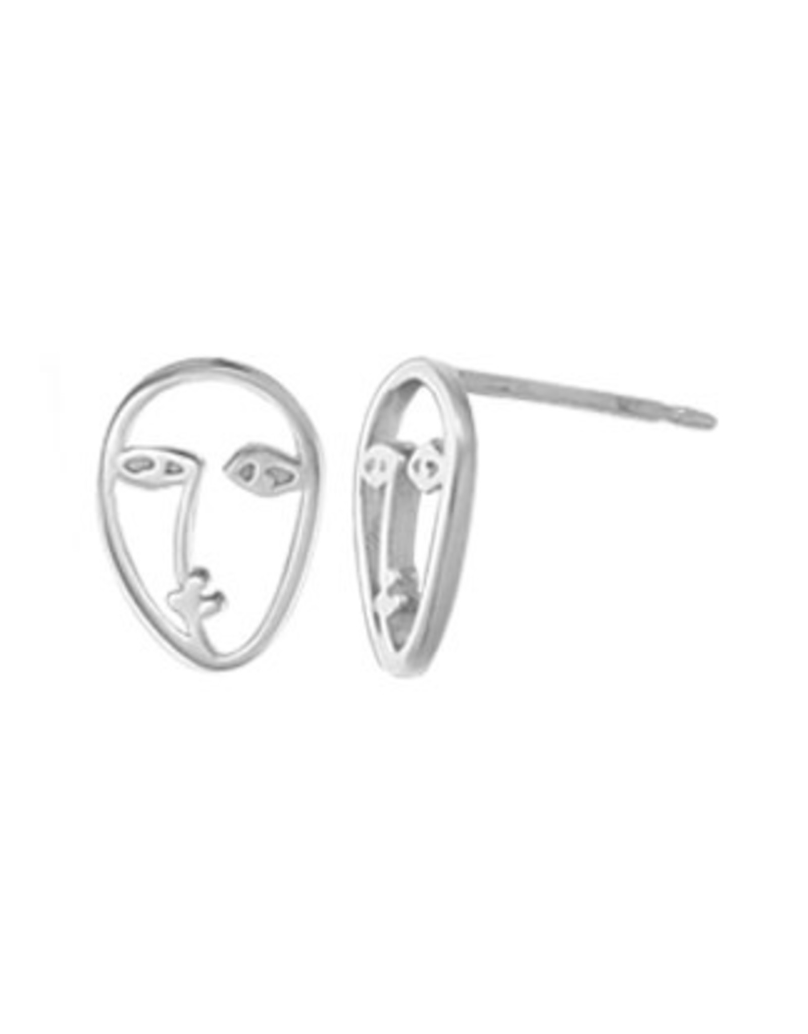 Boma FACE OUTLINE STUD EARRING