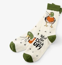 Little Blue House SHUT THE DUCK UP CREW SOCKS