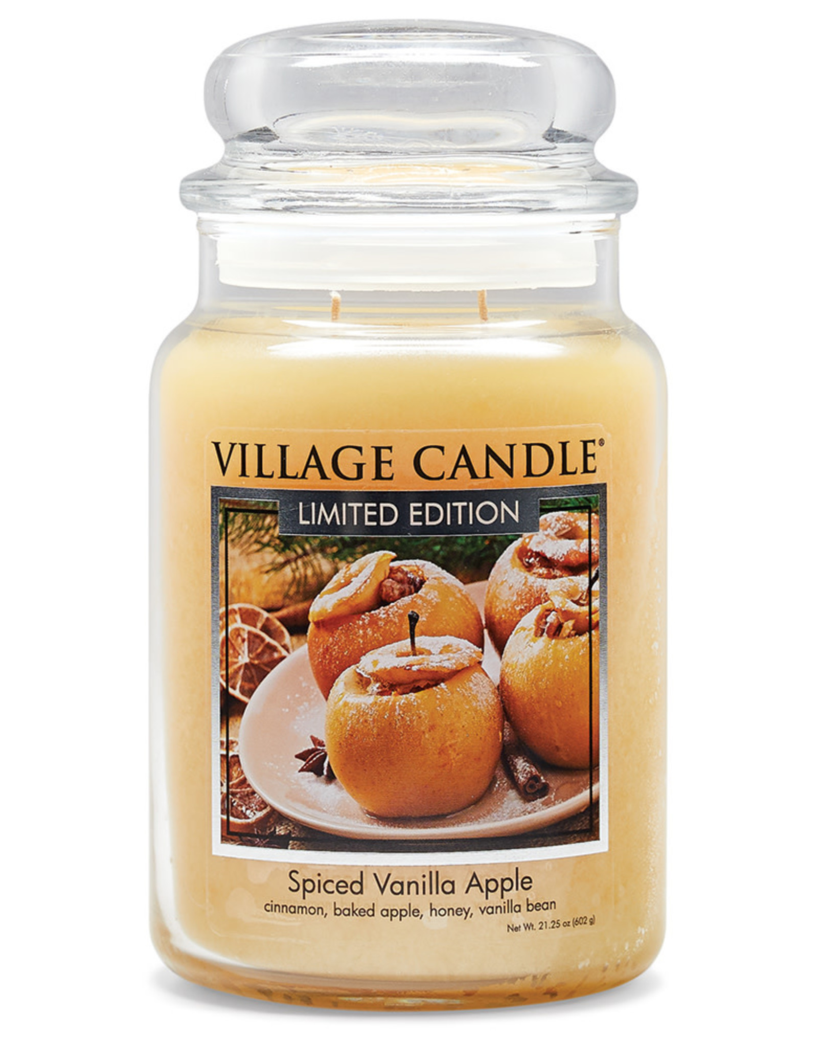 Village Candle SPICED VANILLA APPLE JAR CANDLE