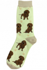 E and S DACHSHUND RED HAPPY TAILS SOCKS
