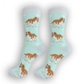 E and S CAVALIER KING CHARLES HAPPY TAILS SOCKS