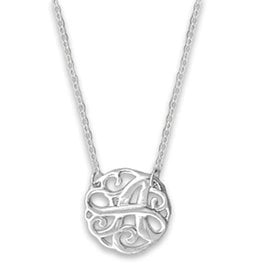 Chain and Hoop/Siloro MONOGRAM NECKLACE