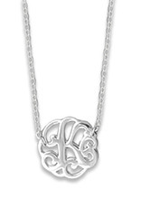 Chain and Hoop/Siloro MONOGRAM NECKLACE