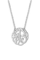 Chain and Hoop/Siloro MONOGRAM NECKLACE