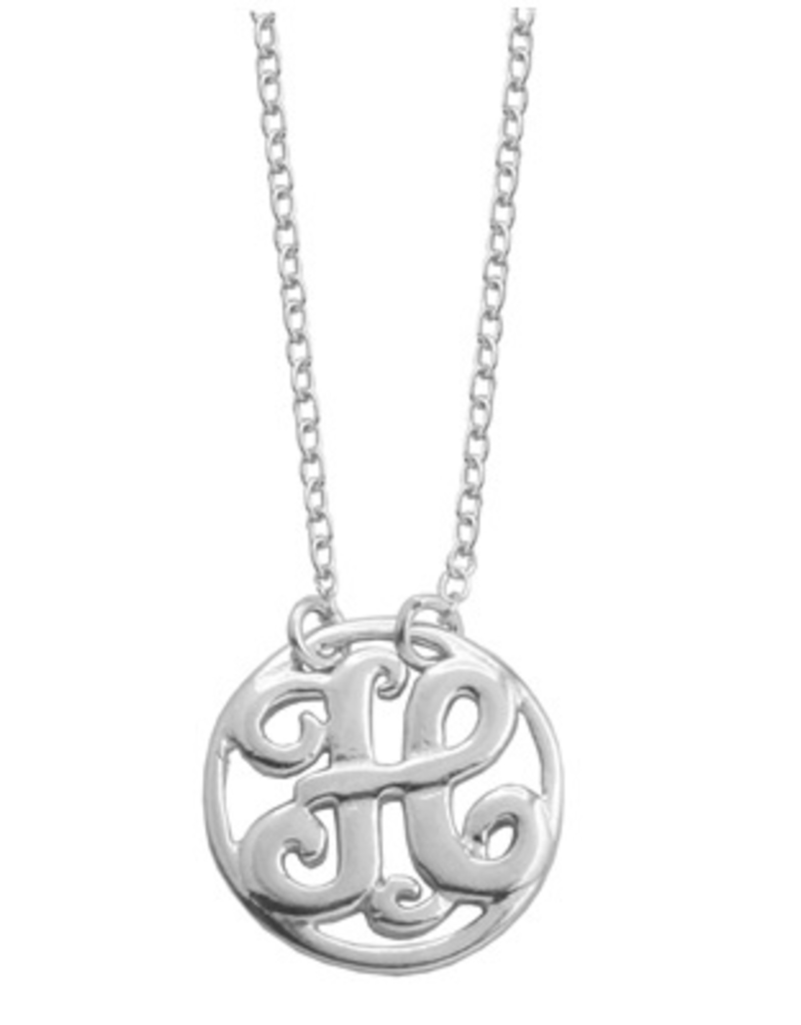 Chain and Hoop/Siloro MONOGRAM NECKLACE