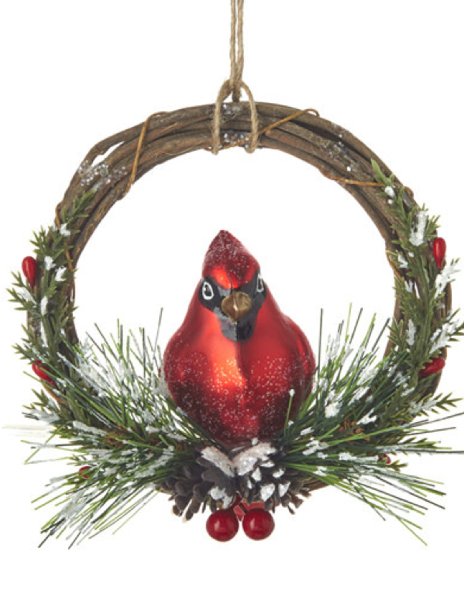 CARDINAL WREATH ORNAMENT - Schoolhouse Earth