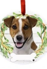 E and S JACK RUSSELL WREATH ORNAMENT