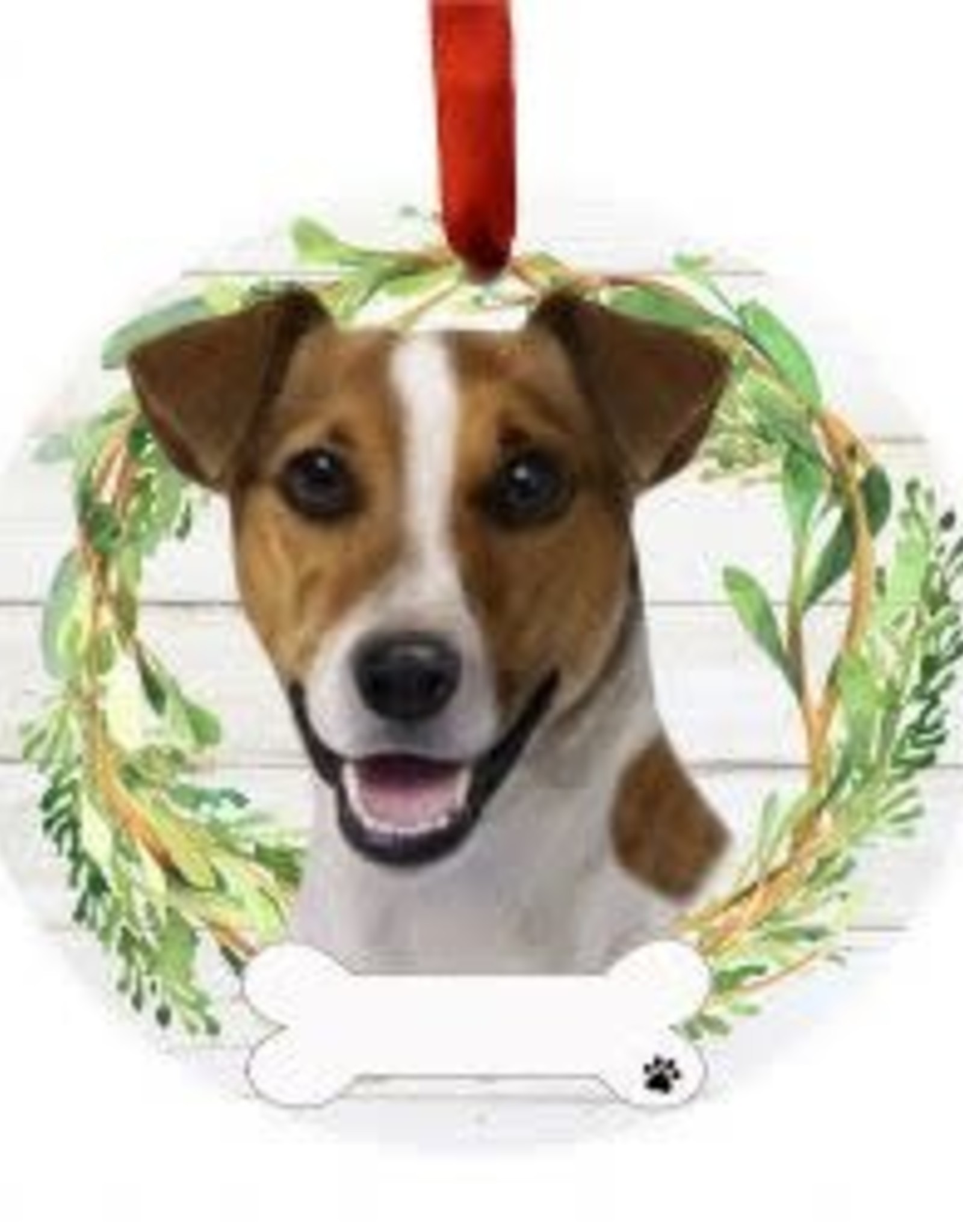 E and S JACK RUSSELL WREATH ORNAMENT
