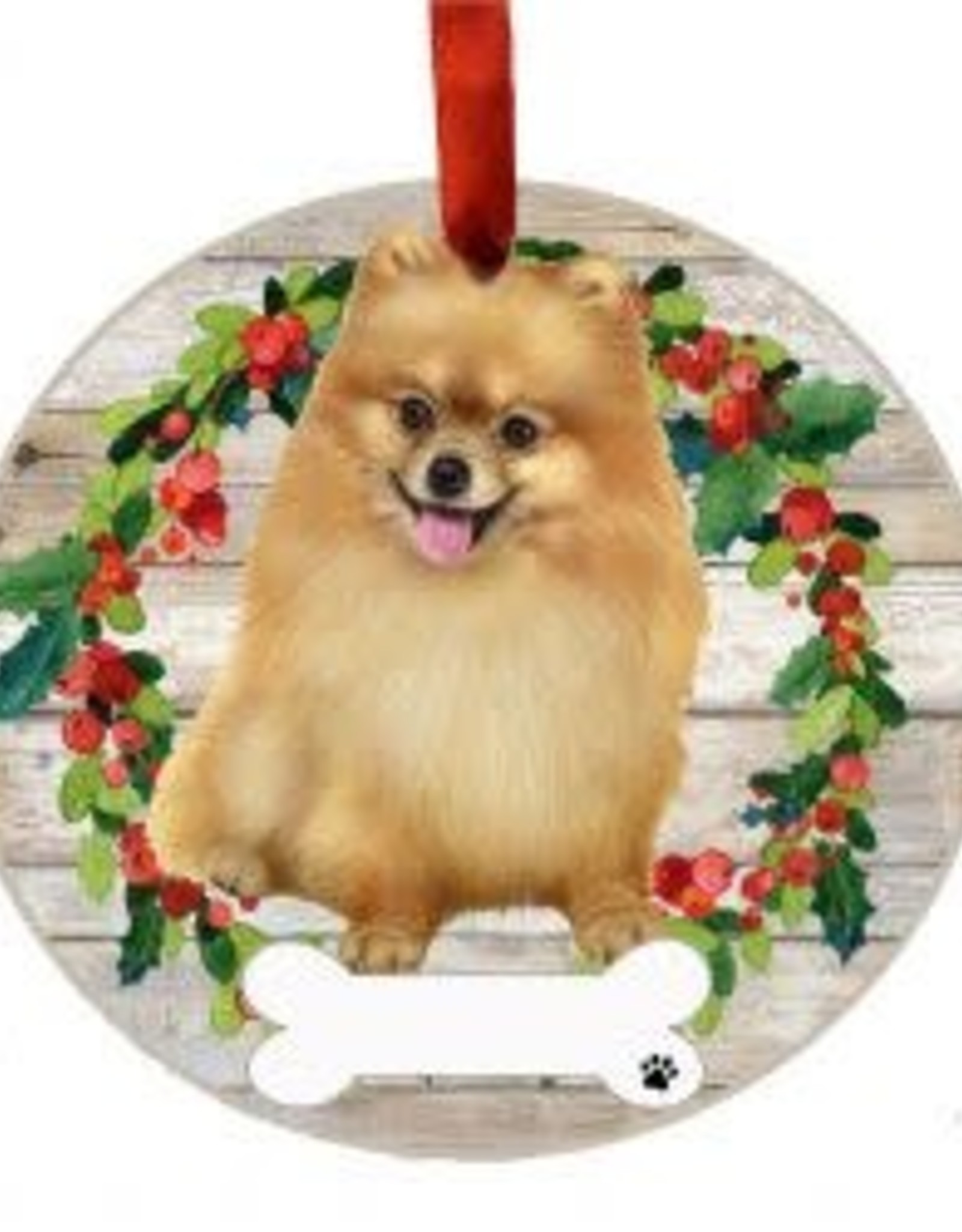 E and S POMERANIAN BODY WREATH ORNAMENT