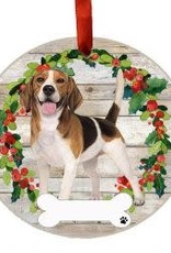 E and S BEAGLE BODY WREATH ORNAMENT