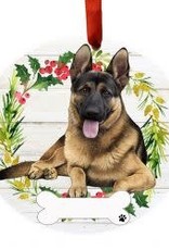 E and S GERMAN SHEPHERD BODY WREATH ORNAMENT