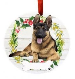 E and S GERMAN SHEPHERD BODY WREATH ORNAMENT