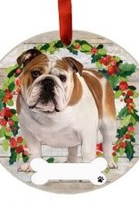 E and S BULLDOG BODY WREATH ORNAMENT