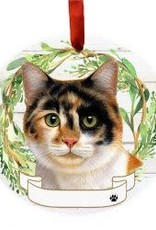 E and S CAT WREATH ORNAMENT