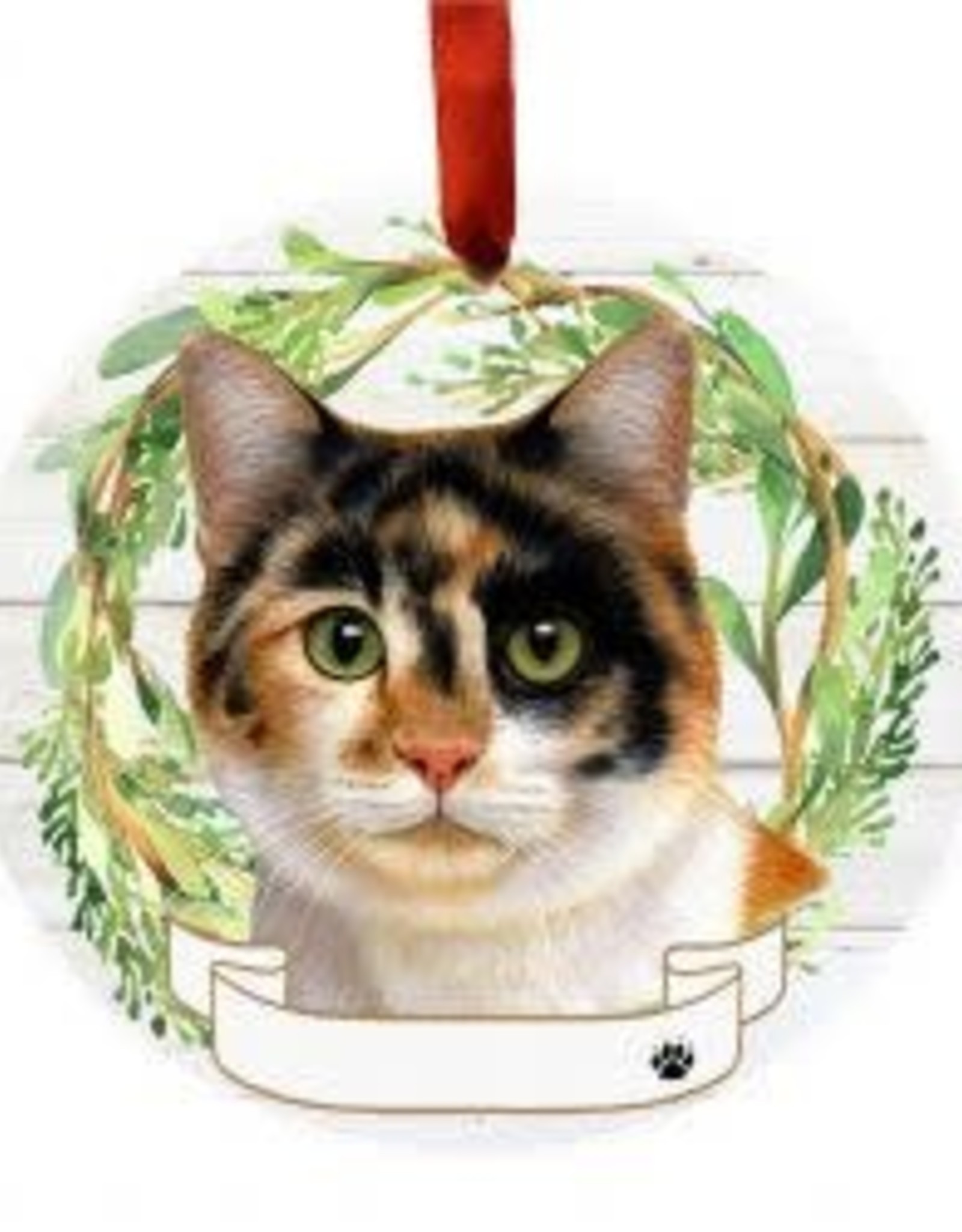 E and S CAT WREATH ORNAMENT