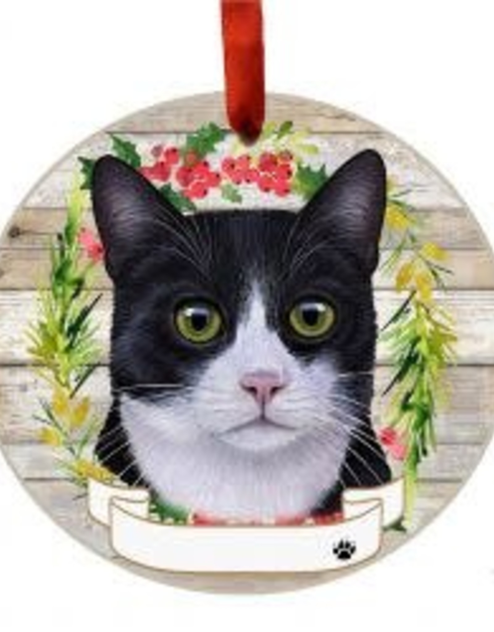 E and S CAT WREATH ORNAMENT